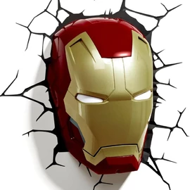 Marvel 3D LED Light Iron Man face dekoratív éjszakai lámpa 25 cm