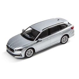 New Skoda Superb Combi Pebble ezüst modellautó 1:43