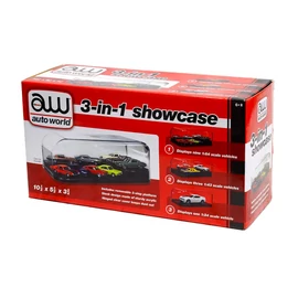 Auto World 3-in-1 Black Base Vitrin 1:24 / 1:43 / 1:64