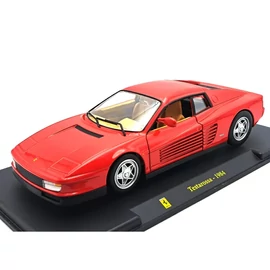 Plexi nélküli verzió Ferrari Testarossa 1984 piros modellautó 1:24