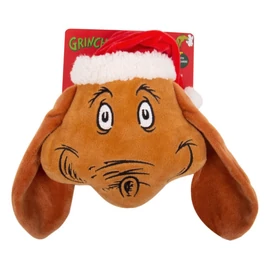 Max fej mikulás sapkában - Grincs kutyajáték plüss 25 cm