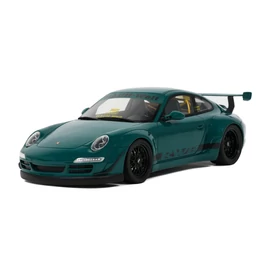 Porsche RWB Bodykit Syunkashuto zöld 2023 modell autó 1:18