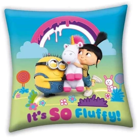 Minyonok Gru színre lép It's so Fluffy díszpárna 40 x 40 cm