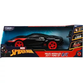 Marvel Miles Morales 2017 Ford GT fekete R/C távirányítós autó 1:16