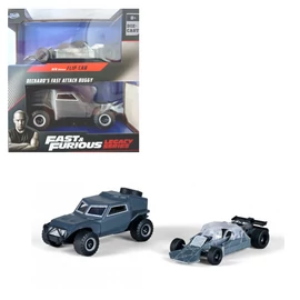 Fast & Furious Legacy Series Pack New R. Flip Car & Deckard's Fast Attack Buggy modell autó 1:32