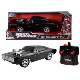 Fast & Furious Dom's Dodge Charger R/T 1970 fekete R/C távirányítós autó 1:16