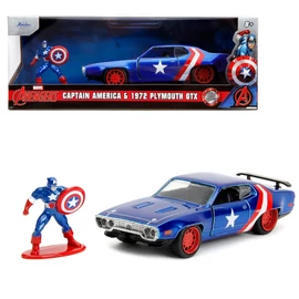 Captain America & 1972 Plymouth Gtx modell autó 1:32