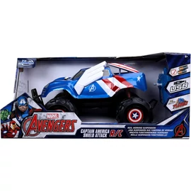Marvel Captain America Shield Attack kék/fehér R/C távirányítós autó 1:14