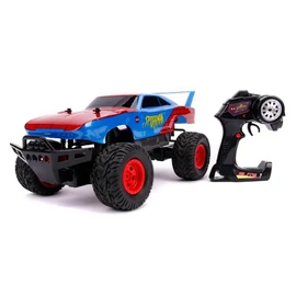 Marvel Spider-Man Dodge Charger Daytona 4x4 piros/kék R/C távirányítós autó 1:12