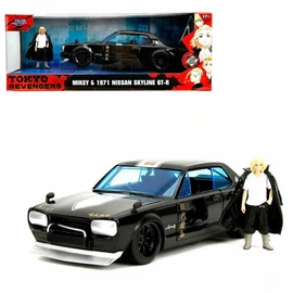 Tokyo Revengers Mikey & 1971 Nissan Skyline GT-R szett modell autó 1:24