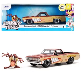 Looney Tunes Tasmanian Devil & 1967 Chevrolet El Camino szett modell autó 1:24