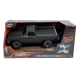 Fast & Furious "Fast X" 1967 Chevrolet EL Camino matt fekete R/C távirányítós autó 1:24