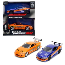 Fast & Furious Legacy Series Pack 2001 Nissan Silvia S15 & Brian's Toyota Supra modellautó 1:32