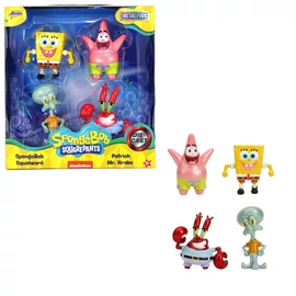 SpongeBob Squarepants "SpongyaBob, Rák úr, Csillag Patrik, Tunyacsáp" 6,3 cm fém figura szett