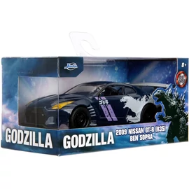 Godzilla 2009 Nissan GTR R35 kék modellautó 1:32