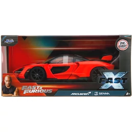 McLaren Senna Fast and Furious X piros modell autó 1:24