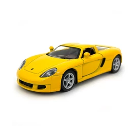 Porsche Carrera GT sárga hátrahúzós autó 1:36