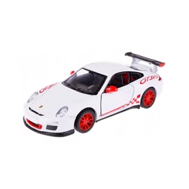 2010 Porsche 911 GT3 RS fehér hátrahúzós autó 1:36
