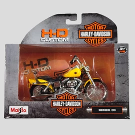 Harley Davidson "Series 39" 2001 FXDWG Dyna Wide Glide sárga modell  1:18