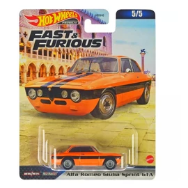 Fast & Furious "OEM" Alfa Romeo Giulia Sprint GTA #5/5 narancssárga Premium Hotwheels 1:64 