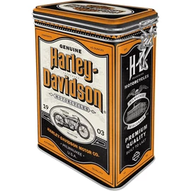 Harley-Davidson fémdoboz csatos, aromazárós "Genuine"