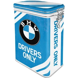 BMW fémdoboz csatos, aromazárós "Drivers only"