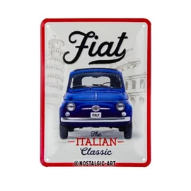 Fiat The Italian Classic dombornyomott fémplakát 15 x 20 cm "26278"
