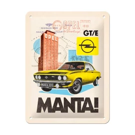 Opel Manta GT/E dombornyomott fémplakát 15 x 20 cm "26262"
