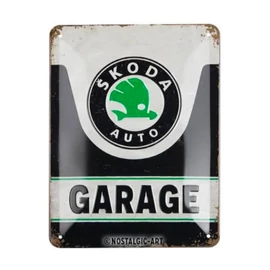 Skoda Auto Garage dombornyomott fémplakát 15 x 20 cm "26276"