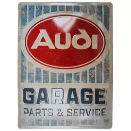 Audi "Garage Parts & Service" dombornyomott fémplakát 30 x 40 cm "23349"