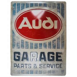 Audi "Garage Parts & Service" dombornyomott fémplakát 30 x 40 cm "23349"