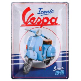 Vespa Iconic "Since 1946" dombornyomott fémplakát 30 x 40 cm "23354"