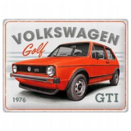 Volkswagen "Golf GTI 1976" dombornyomott fémplakát 40 x 30 cm "23341"