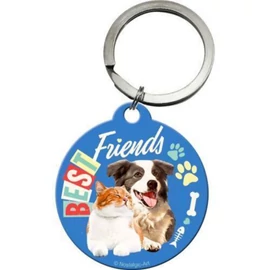 Best Friends "kutyás" fém kulcstartó 