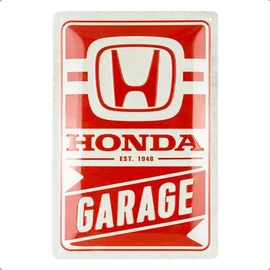 Honda "Garage" dombornyomott fémplakát 20 x 30 cm "22424"