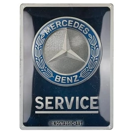 Mercedes Benz "Service" dombornyomott fémplakát 30 x 40 cm "23357"