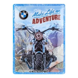 Bmw "Make Life an Adventure" dombornyomott fémplakát 30 x 40 cm "23333"