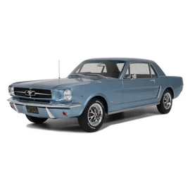 Ford Mustang V8 Hardtop ezüst-kék pony 1965 modellautó 1:12