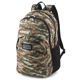 Puma Academy uniszex hátitáska 25L, S22, terepmintás, zöld-barna