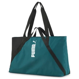 Puma AT ESS Shopper uniszex bevásárlótáska, varsity zöld-fekete-fehér, S22