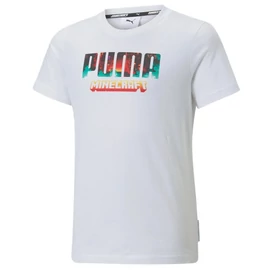 Puma Minecraft Graphic gyerek póló, fehér, S22