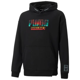 Puma Minecraft gyerek kapucnis pulóver, fekete, S22