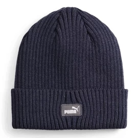 Puma uniszex Classic Cuff téli kötött sapka, matrózkék-sötétszürke-fehér, S23-S24