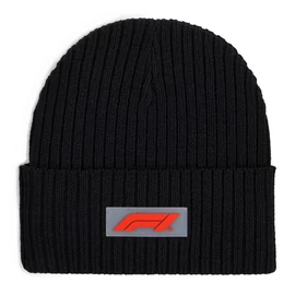 Puma F1 official licensed logo uniszex téli kötött sapka, fekete-piros, S24