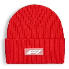 Puma F1 official licensed logo uniszex téli kötött sapka, piros-fehér, S24