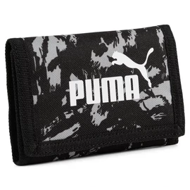Puma Phase AOP uniszex tépőzáras pénztárca S24, fekete-fehér-szürke