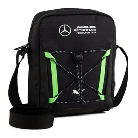 Puma Mercedes AMG Petronas uniszex kicsi oldaltáska, fekete-fehér-zöld, S24