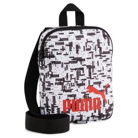 Puma Phase AOP portable uniszex kicsi oldaltáska, fehér-fekete-piros, S24