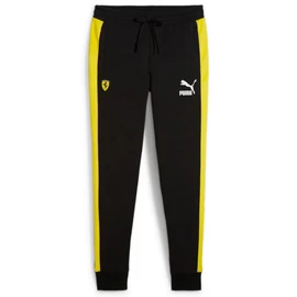 Puma Ferrari Race Iconic T7 férfi melegítőnadrág, fekete-sárga, S24