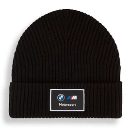 Puma BMW M Motorsport Mid Crown uniszex téli kötött sapka, fekete-fehér, S25